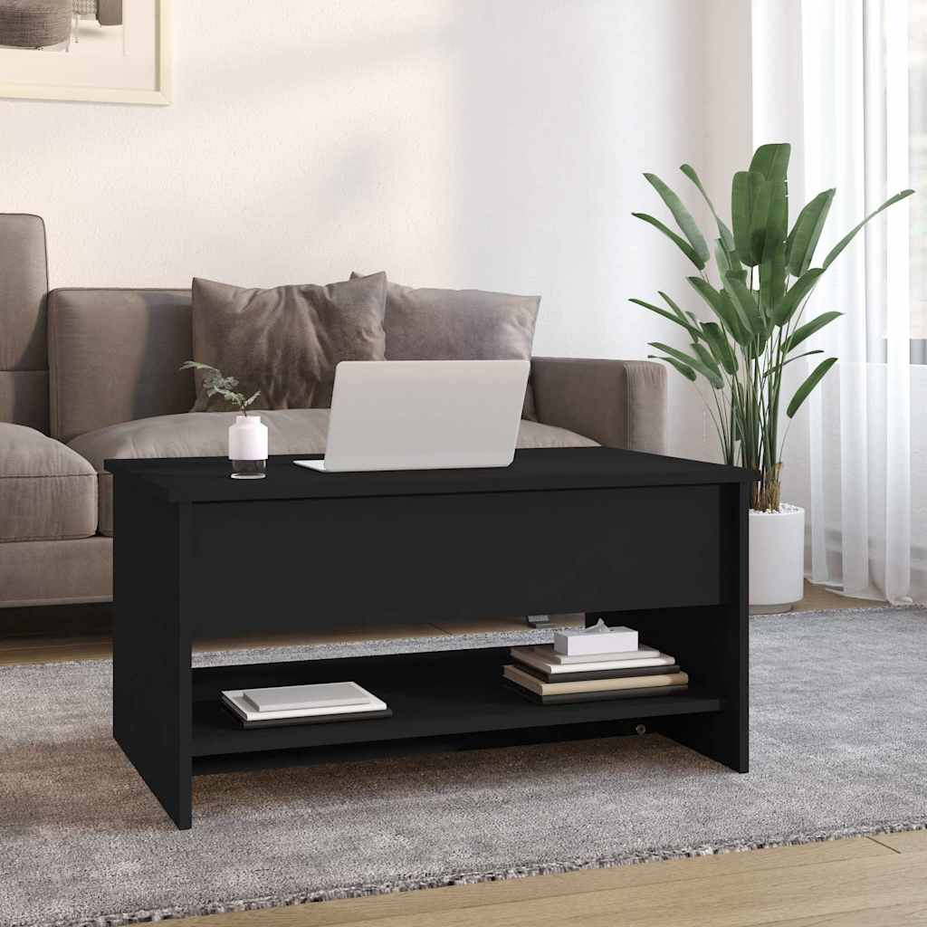 Coffee Table Black 80 x 50 x 40 cm Particleboard