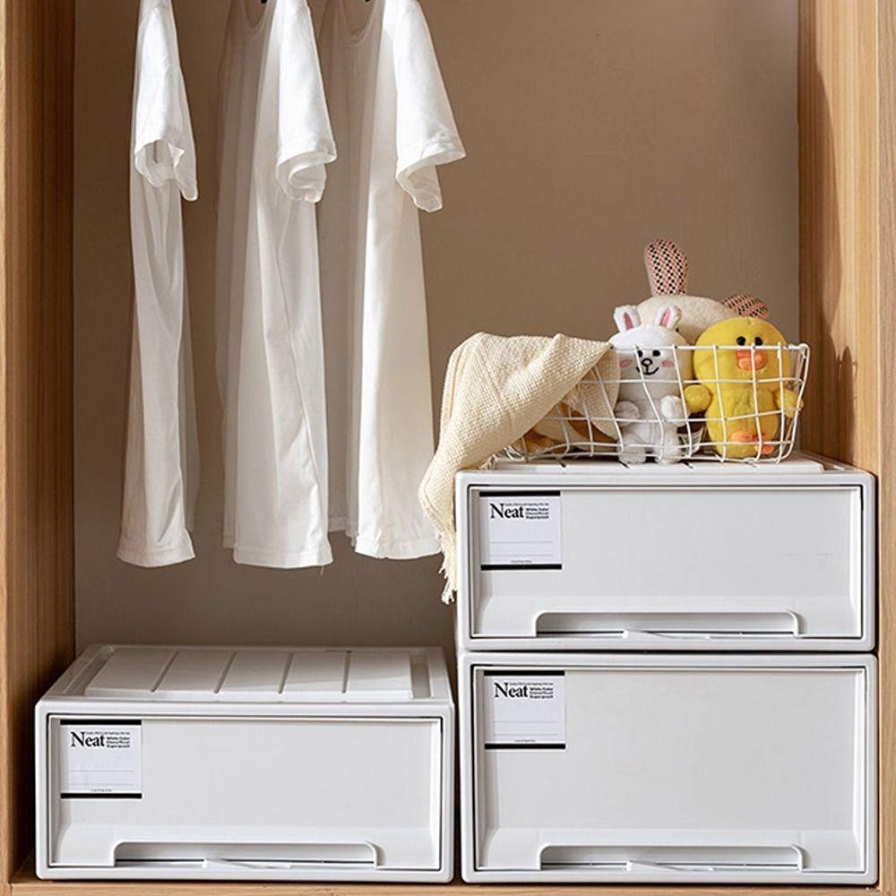 Пластиковый ящик для хранения Комбинируемые прикроватные контейнеры для хранения Гардероб