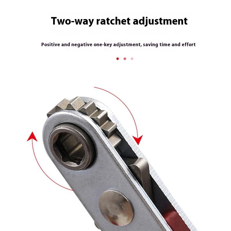 Mini Fast Ratchet Wrench Screw Batch Cross Hexagon Driver Two-way Ratchet Flat Head Screwdriver