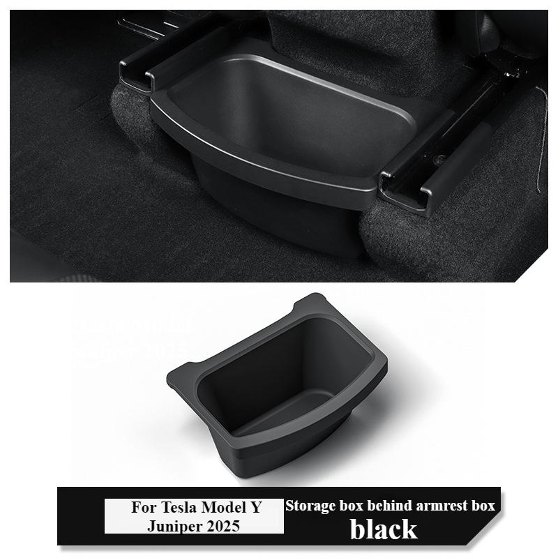 Rear Seat Storage Box Organizer Center Console Backseat Under Seat  Storage Interior Accessories for Tesla Model Y Juniper 2025