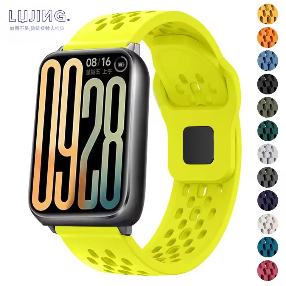 Спортивный браслет для Redmi Watch 6/5/4 Ремешок Браслет для Xiaomi Mi Band 9 Pro/8 Pro Силиконовый ремешок с вырезами Аксессуары