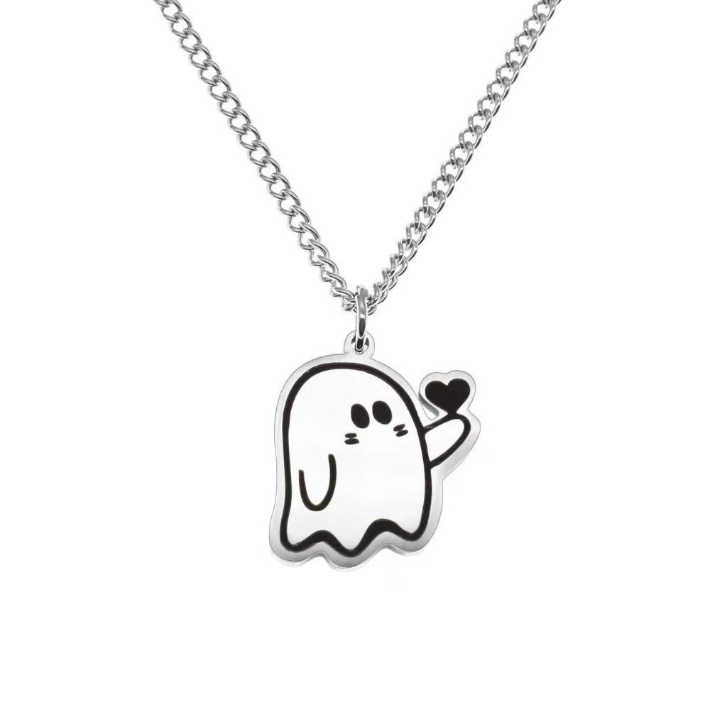 Halloween Couple Necklace Finger Heart Lover Neckchian Lovely Ghostes Pendant Best Friend