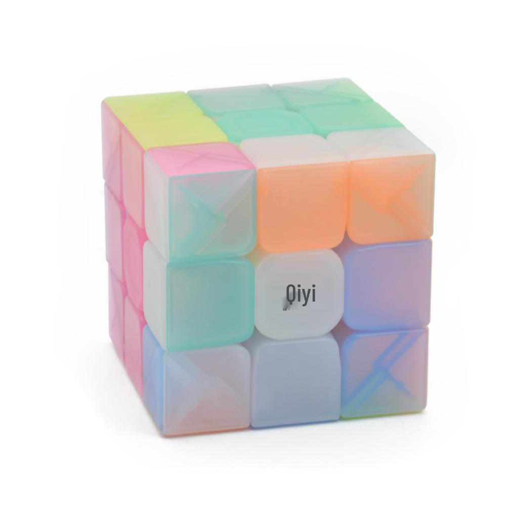 Кубик Рубика Qiyi Warrior Jelly 3x3 - Прозрачный Конфетный Цвет, Образовательная Игрушка для Детей