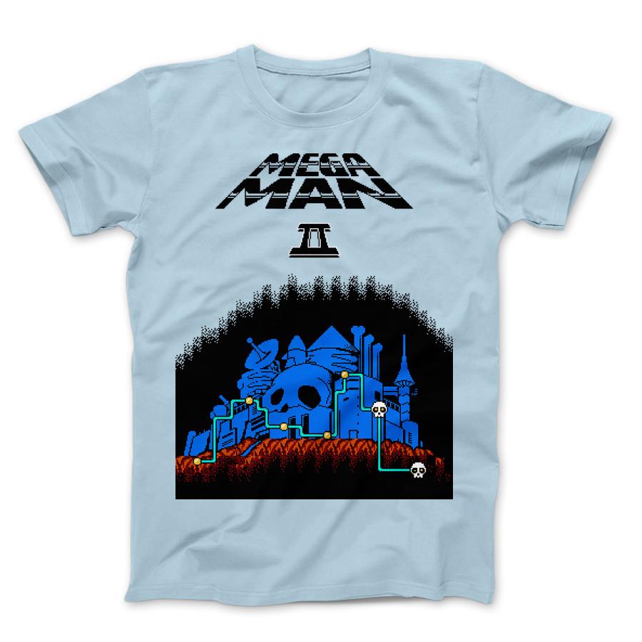 Mega Man II Fortress Video Games Unisex Men's Women's Rockman Jump New T-Shirt