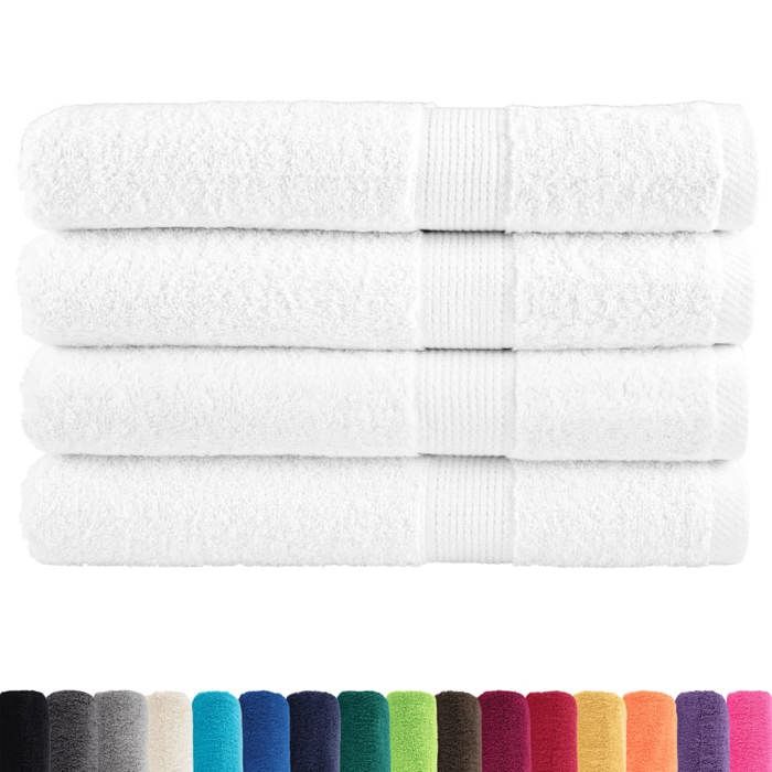 VidaXL Serviettes de Sauna de Qualité Supérieure 4 pcs, Paréos de Sauna, Draps de Bain, Serviettes de Douche Salle de Bain 137137