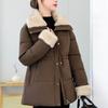 Fashion Winter Coat Female Warm Parkas Faux Fur Collar Casual Thick Women Jackets