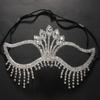 Стразы кисточки вуаль маски полное лицо женские цепи маска маскарад танцевальная вечеринка представление сексуальные аксессуары для лица ювелирные изделия