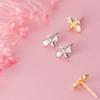 Милые серьги-гвоздики в виде маленькой пчелки, женские серьги-гвоздики в стиле ниши, стильные студенческие серьги, простые серьги из циркония