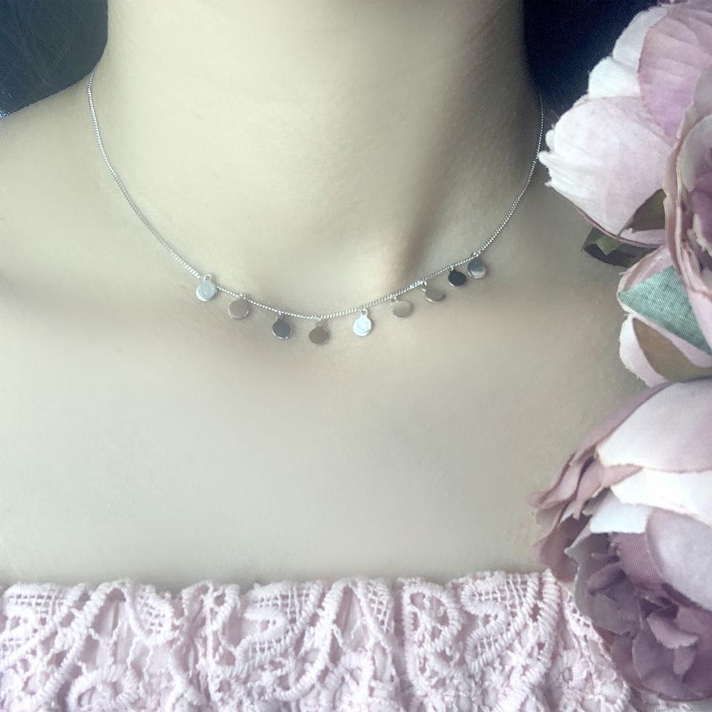 Серебряное колье без камней (2014256) 3.1 гр. 925 пробы