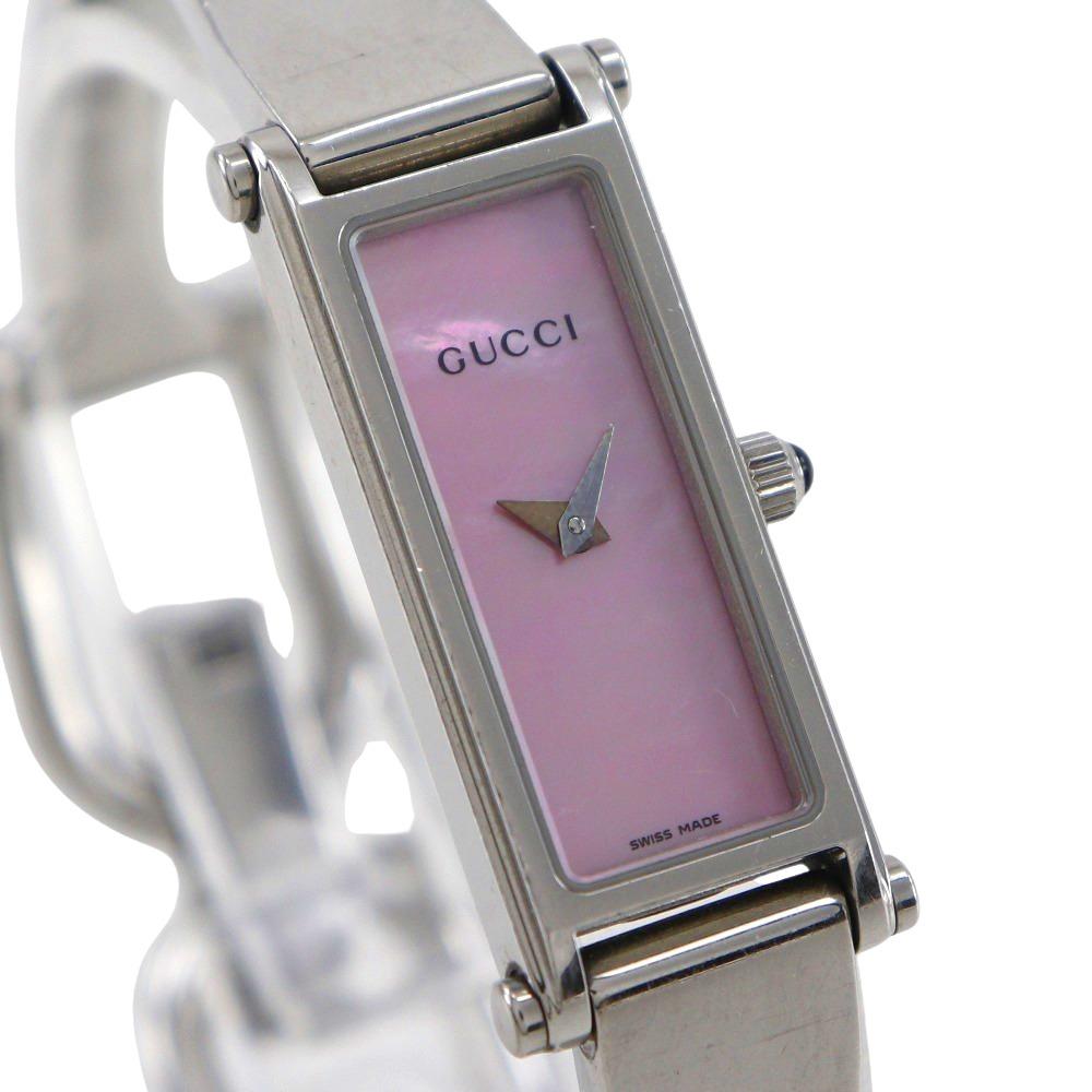 GUCCI Watches 1500L pinkDial Stainless Steel Quartz Analog display Women Used