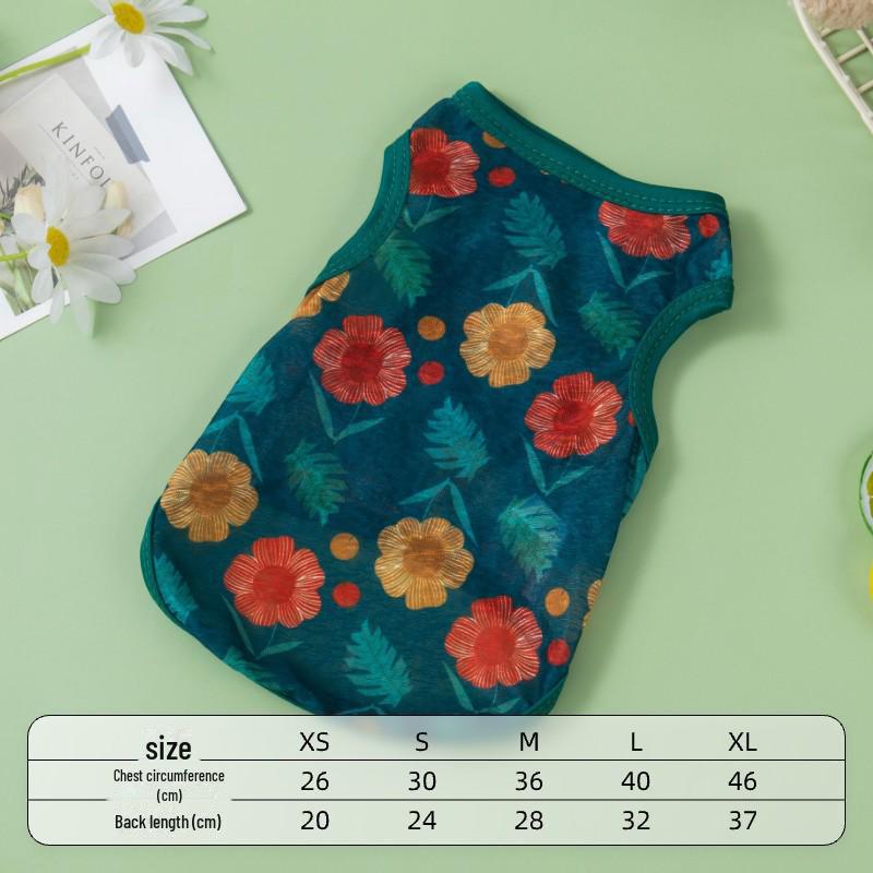 Летний жилет для питомцев: Легкая солнцезащитная рубашка для маленьких собак и кошек, идеально подходит для весны и лета.