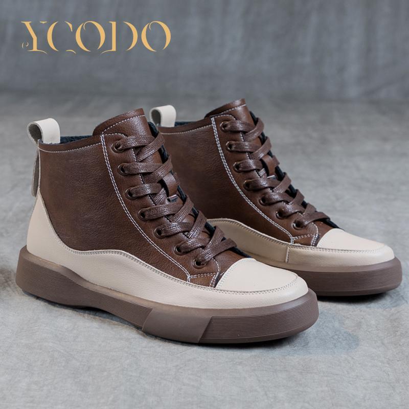 Autumn and Winter Girl Genuine Leather Boots, Student Leather Boots, Women Boots