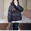 Черная пуховая хлопковая одежда для женщин, короткие зимние хлопковые куртки, утолщенные куртки-пуховики для женщин