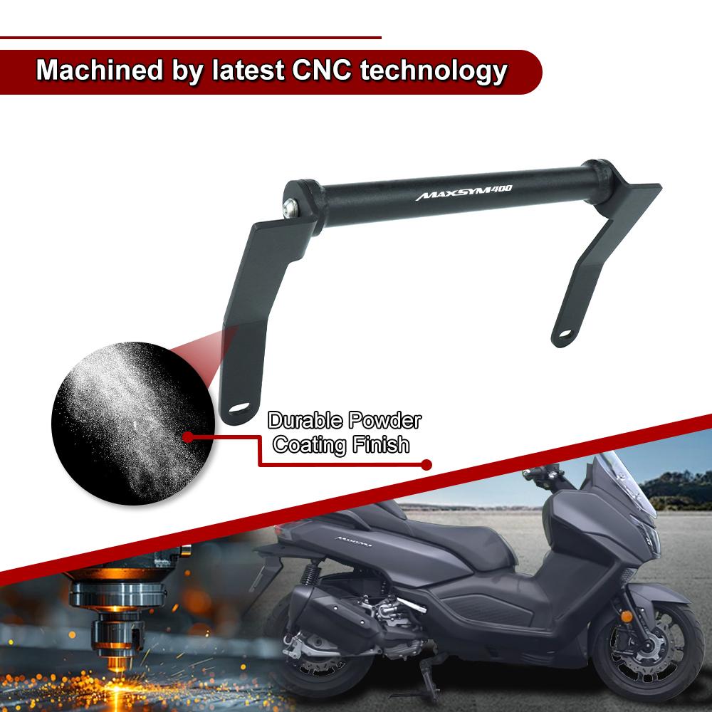 Motorcycle GPS Navigation Plate Bracket For SYM Maxsym 400 MAXSYM400 2021 2022 2023 Aluminum Phone Stand Holder Support Mount