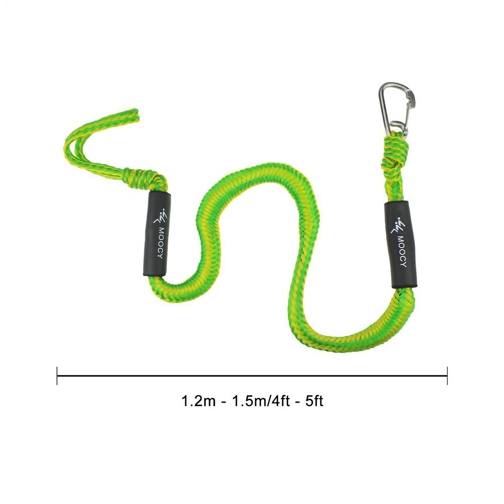 Adjustable Elastic Kayak Rod Lanyard Canoe Paddle Leashes Fishing Rod Leashes Safety Rope Carabiner Rowing Boats Accessories