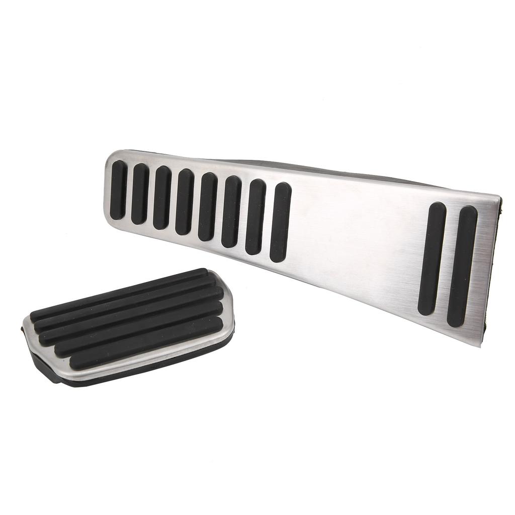 2 шт. Накладки на педаль тормоза из нержавеющей стали с противоскользящими резиновыми полосками из ППЭ Замена для XC60 XC90 S90 V90 20182021