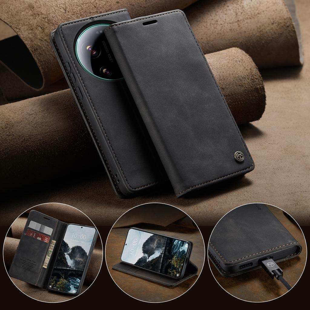 CaseMe Для Xiaomi 17 Ultra Роскошный Ретро Магнитный Флип Чехол-Книжка из ПУ Кожи для Xiaomi 17 17Ultra Кошелек Чехол для Телефона