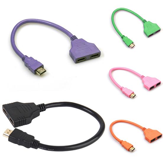Порт, совместимый с HDMI 1080P, 2 гнездовых 1 штекерный на Вход 2 Выхода Кабель-разветвитель