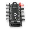 Концентратор вентиляторов 4-контактный PWM Интегрированный адаптер питания Кабель-разветвитель 1 на 10 для охлаждения процессора Порт IDE