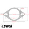 304 Stainless Accessories  52mm 64mm 77mm Exhaust Muffler Flange Exhaust Pipe Connection Joint