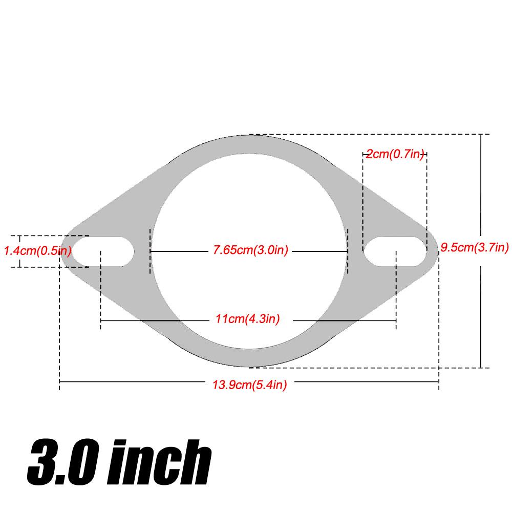 304 Stainless Accessories 52mm 64mm 77mm Exhaust Muffler Flange Exhaust Pipe Connection Joint