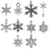 50-Piece Christmas Alloy Enamel Charms Set: Mixed Style DIY Pendants and Dangle Charms.