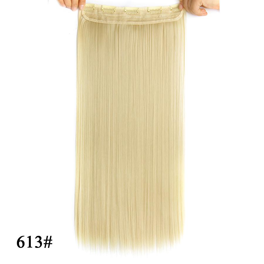 Прямые наращивания волос Ombre Розовый Фиолетовый Наращивание волос на 5 клипсах Синтетические дешевые 22 дюйма для женщин