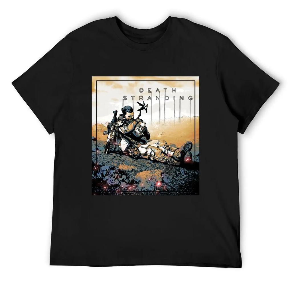 Футболка Deathstranding Sam & Bb Винтажные футболки с графикой Мужские футболки с графикой Повседневные стильные