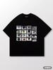 Oversized Cotton T-Shirt with y2k Print