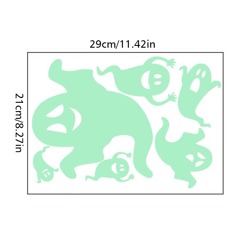 1 лист Хэллоуин светящиеся настенные наклейки светящиеся в темноте глаза оконные наклейки для Хэллоуина украшения дома вечеринки принадлежности