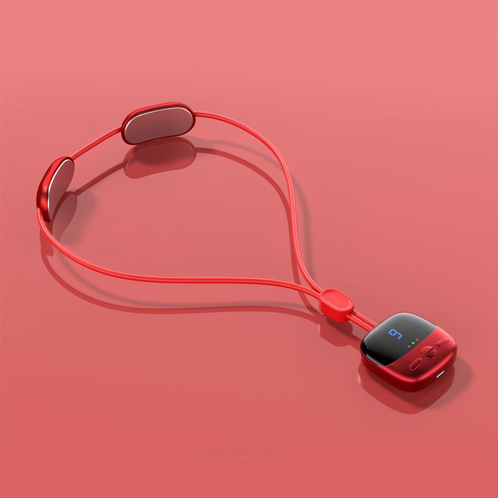 Умный подвесной электрический массажер для шеи, шейного отдела позвоночника, защита для шеи, плеч, спины, импульсный массаж, расслабление, облегчение боли, EMS, портативный мини-компьютер для бедра