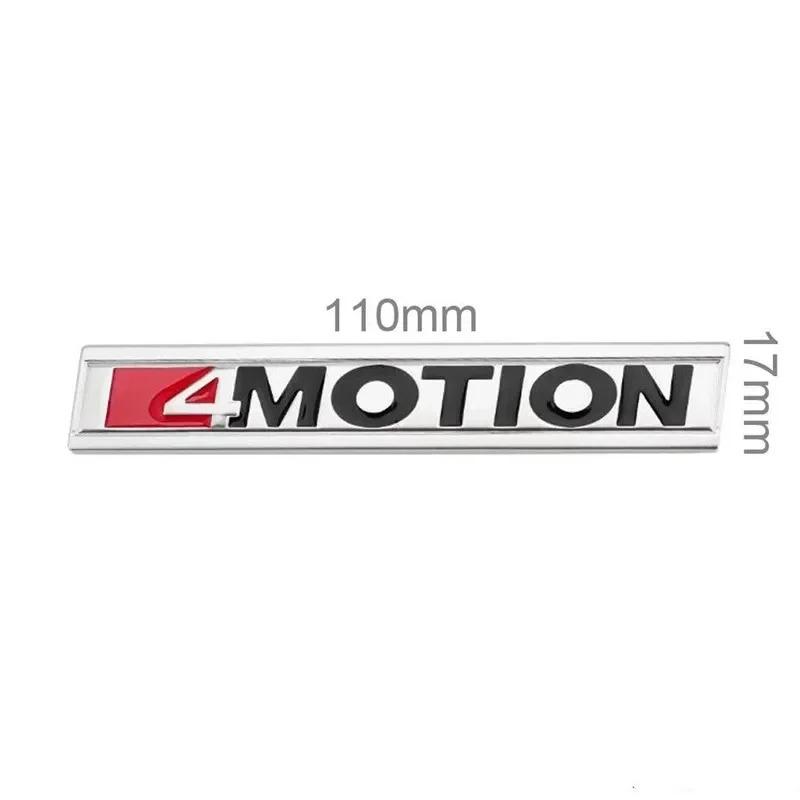3D Metal 4 MOTION Logo Front Grille Badge Emblem Decals for VW Golf Tiguan Touareg Passat Polo Jetta Car Stickers Chrome zf3