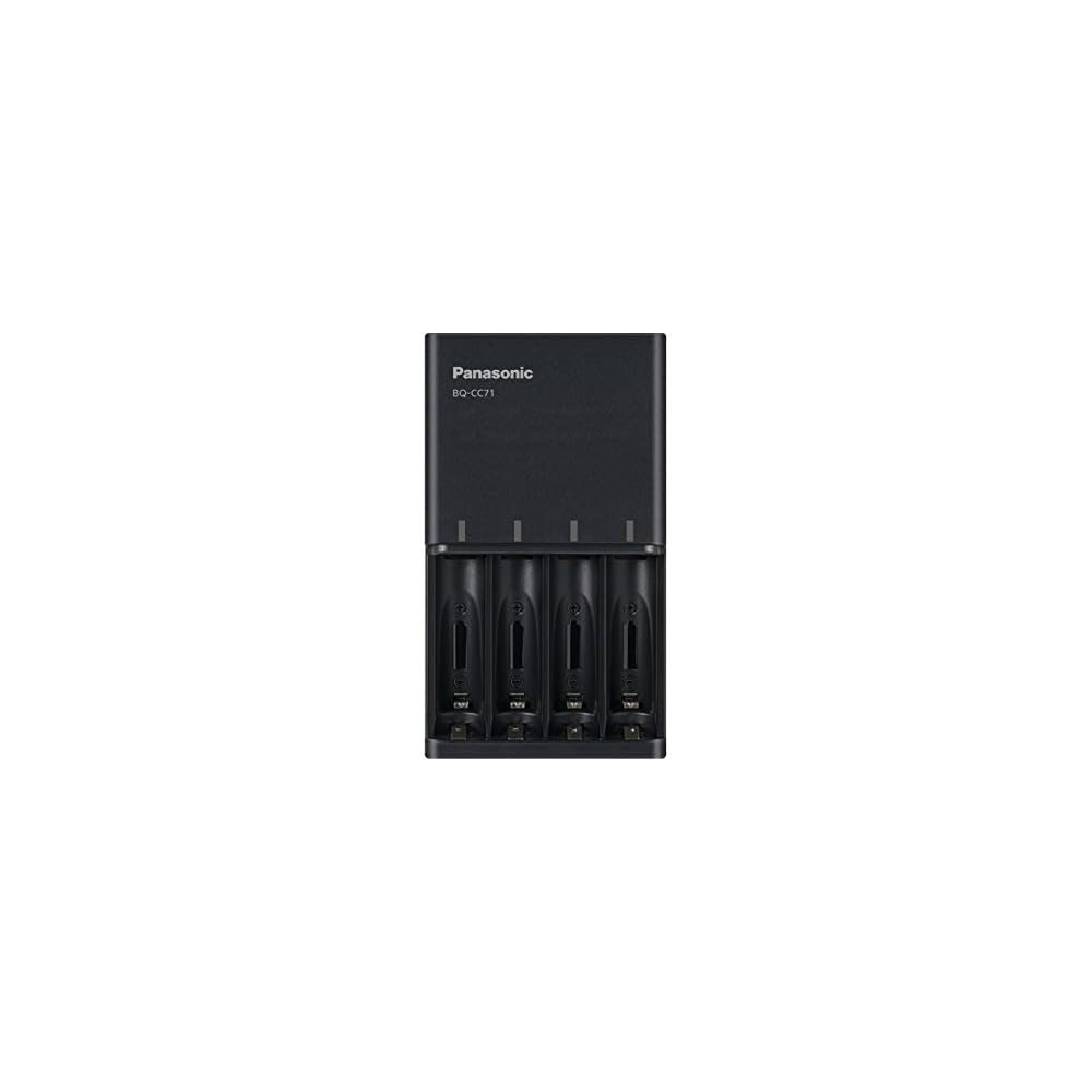 Panasonic (Amazon.co.jp Эксклюзив) Зарядное устройство Panasonic для батареек AA и AAA, Черный BQ-CC71AM-K