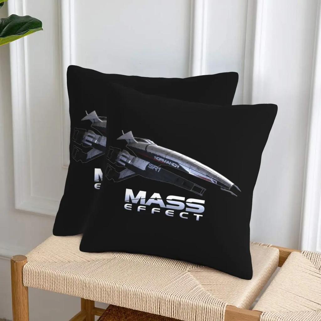 Mass Effect Normandy Sr1 2 Pcs Square Pillowcase Pillow Cover Cushion Decor Comfort Throw Pillow For Home Sofa