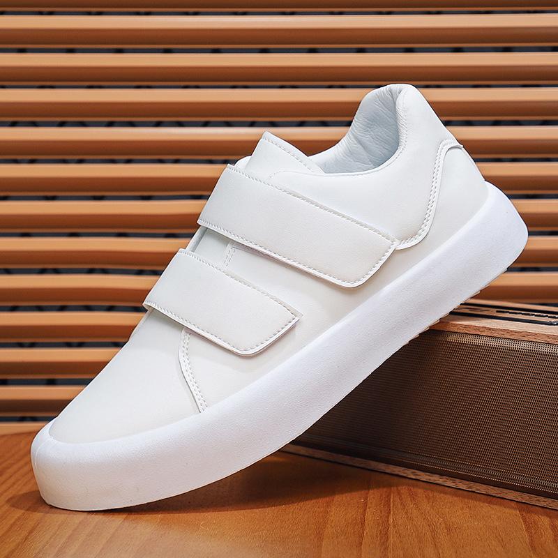 New Velcro Men's Board Shoes Fashion Casual Shoes Men's Shoes Korean Style White Shoes Sports Trendy Shoes