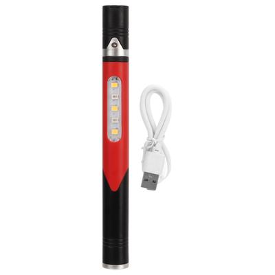 Светодиодный фонарик-ручка 3 источника света 4 режима освещения USB зарядка IPX4 водонепроницаемый портативный фонарик-ручка с ручкой