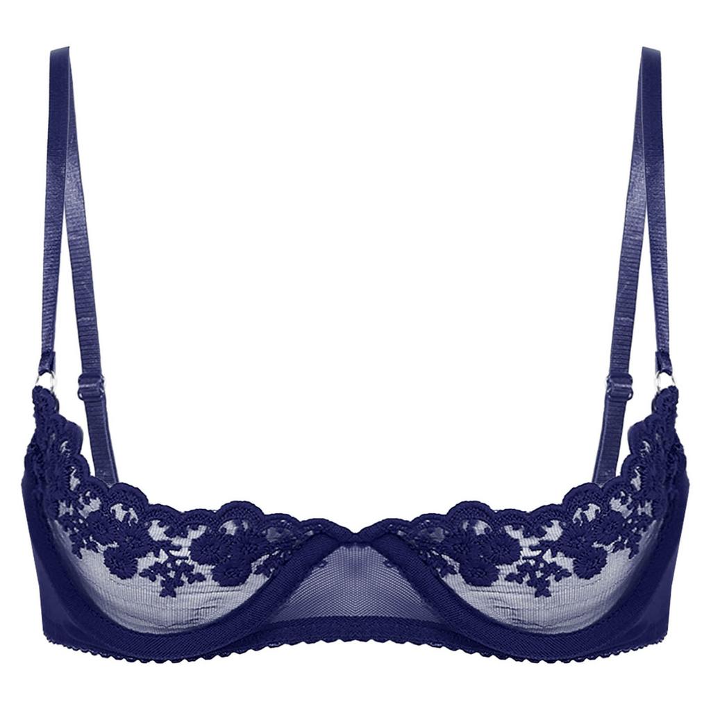 Бюстгальтер-балконет пуш-ап из кружева больших размеров с косточками и регулируемыми бретелями - доступен в нескольких цветах