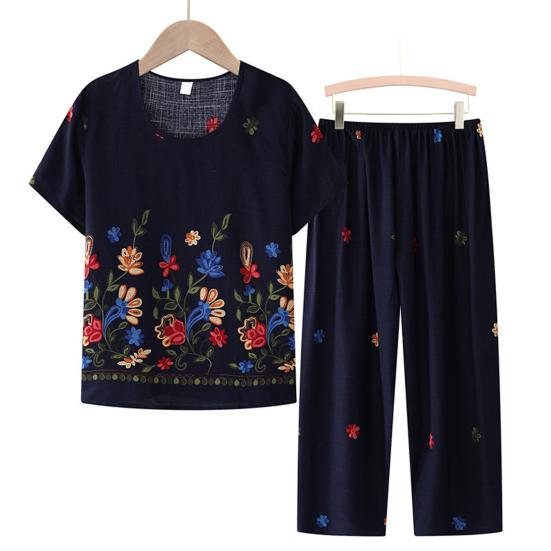 1 комплект, популярный эластичный пояс с короткими рукавами, дышащий тонкий комплект одежды для сна с короткими рукавами для дома, комплект одежды для сна