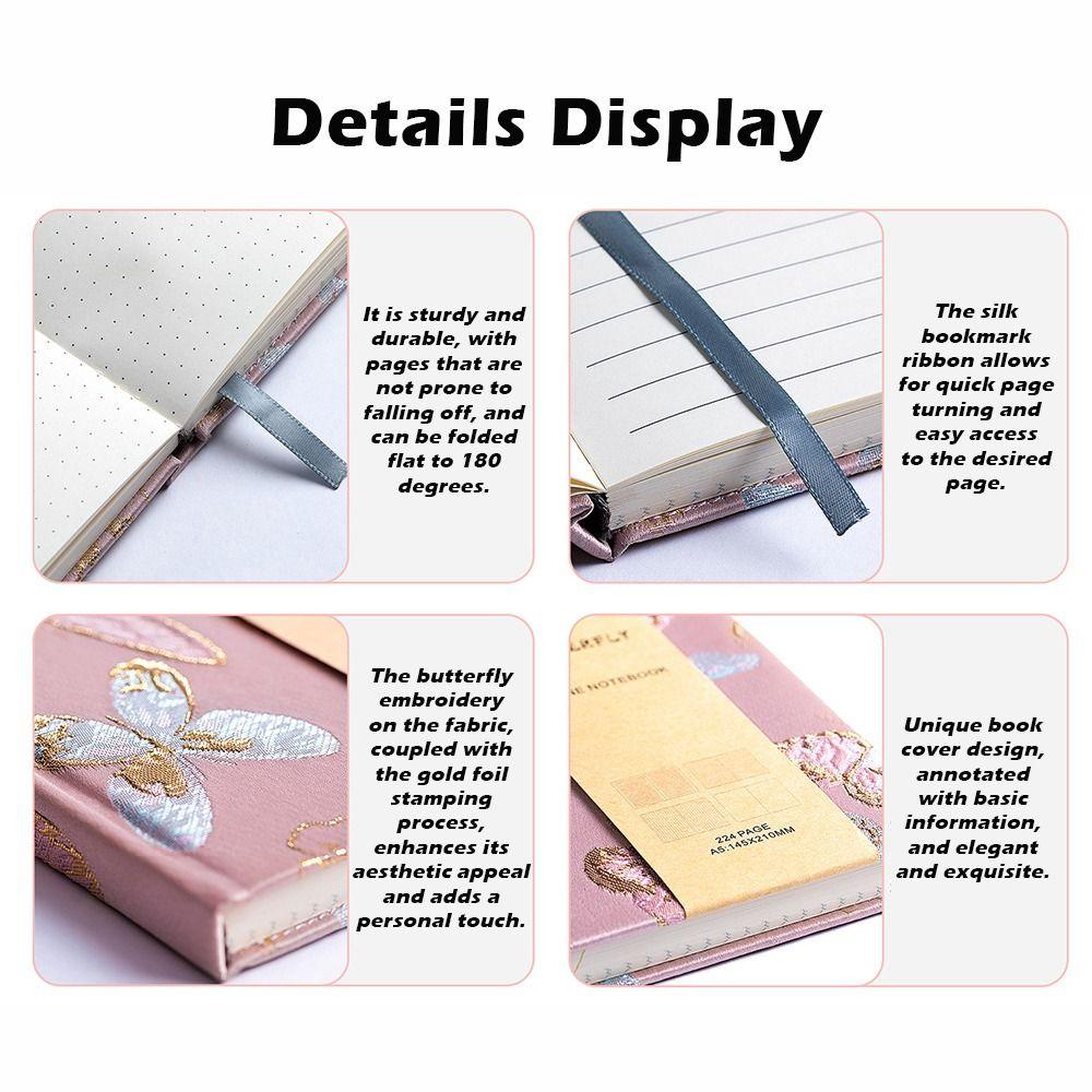 Embroidery Butterfly Notebook A5 Planner High Quality Notepad Business Office