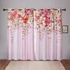 New Colorful Flawer Floral Girl Blackout Window Curtains for Kids Bedroom Living Room Bathroom Kicthen Door Home High Shading