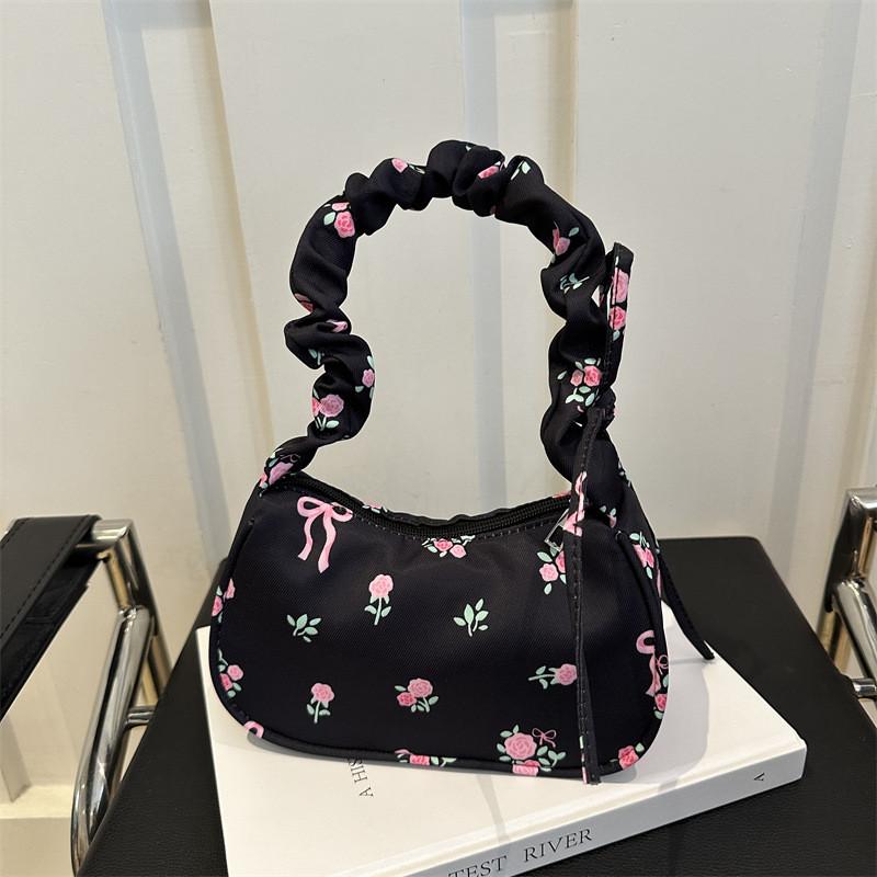 Trendy Japanese Aesthetic Small Shoulder Bag For Women In Black White Pink Blue For Casual Outings