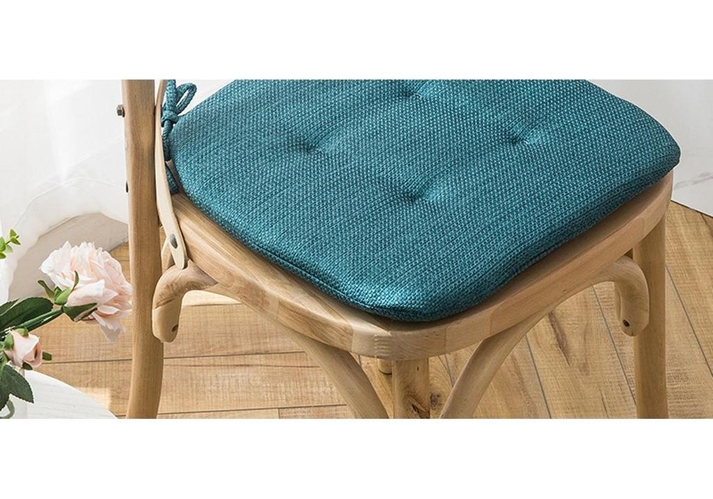 Solid Color Linen Chair Cushion | Non-slip, Universal Seat for All Seasons | Nordic Design for Home Office or Mahjong Stool