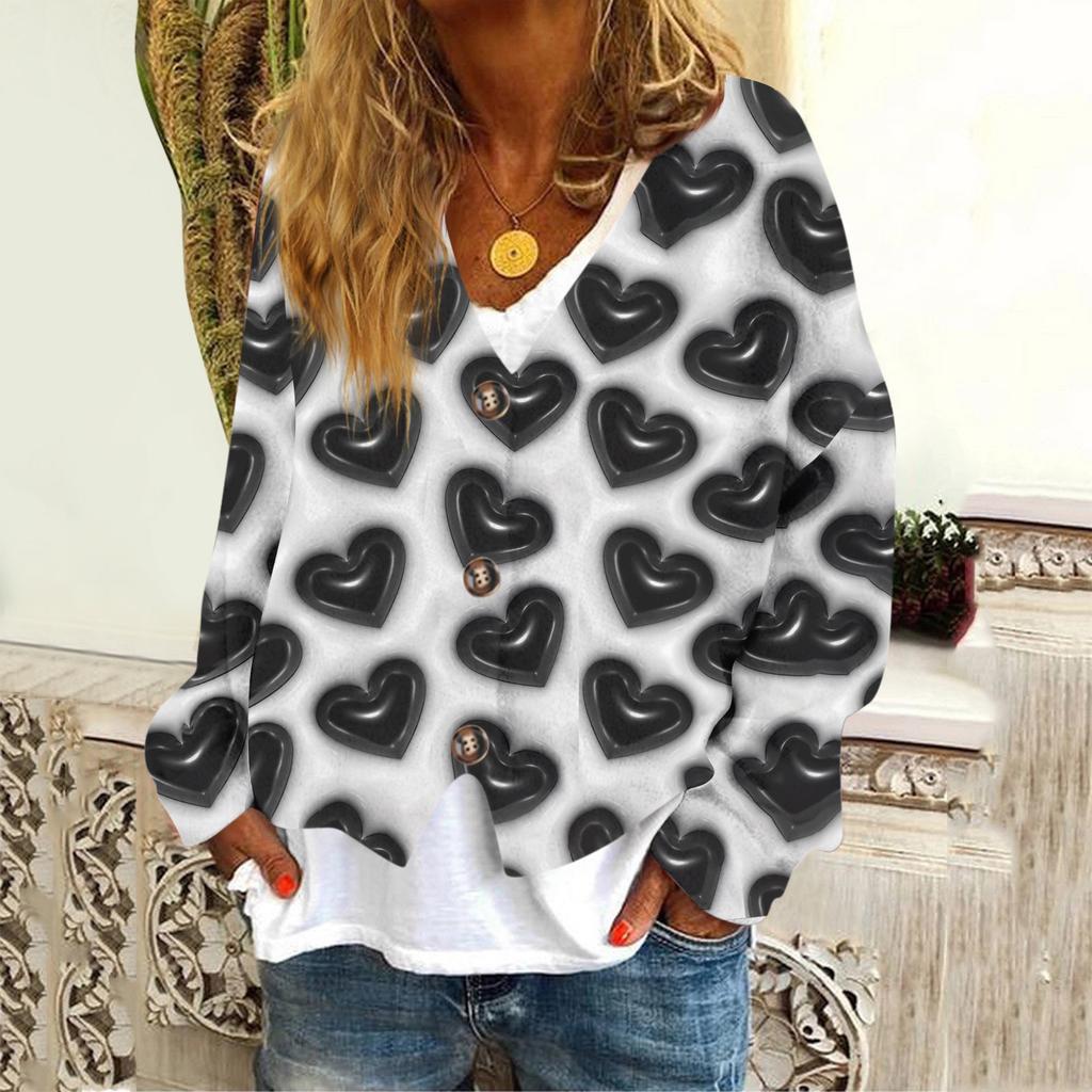 Женская модная короткая куртка, повседневная, с длинными рукавами, с принтом ко Дню святого Валентина, однобортный плюшевый топ