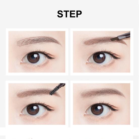 Прочный треугольный карандаш для бровей 0,3 г, долговечный инструмент от молочницы, натуральный 3D двусторонний карандаш для бровей для новичков