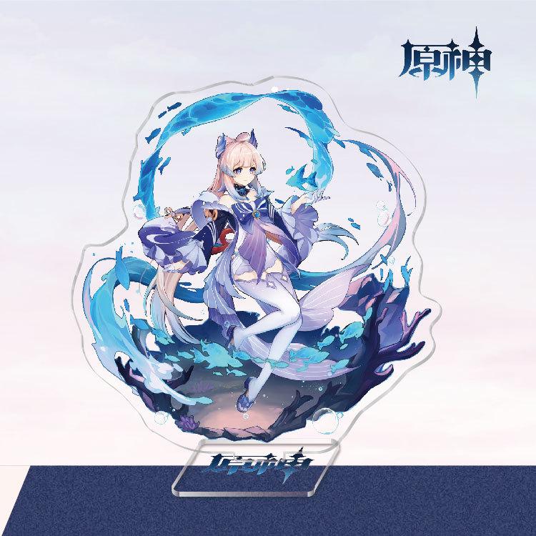 Game Anime Genshin Impact General Raiden Acrylic Cosplay Character Stand Acrylic Figure Stand Painted Desk Decor Ornament Gift