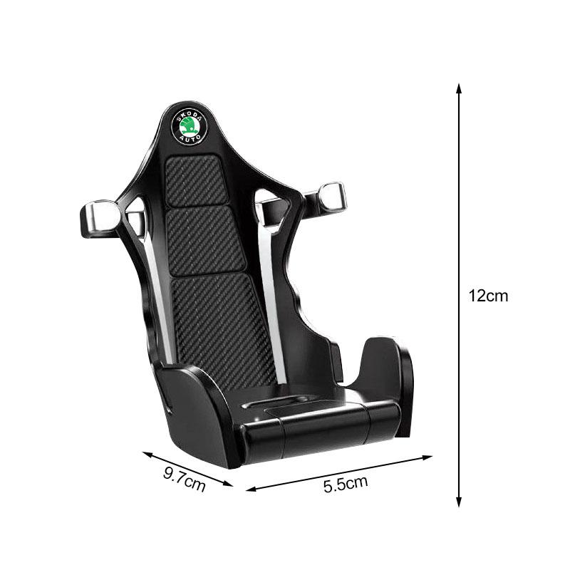 Racing Seat Shape Car Air Outlet Mount Shockproof Car Phone Holder Stand For Skoda Octavia Superb Rapid Kodiaq Karoq Fabia Kamiq Roomster Citigo
