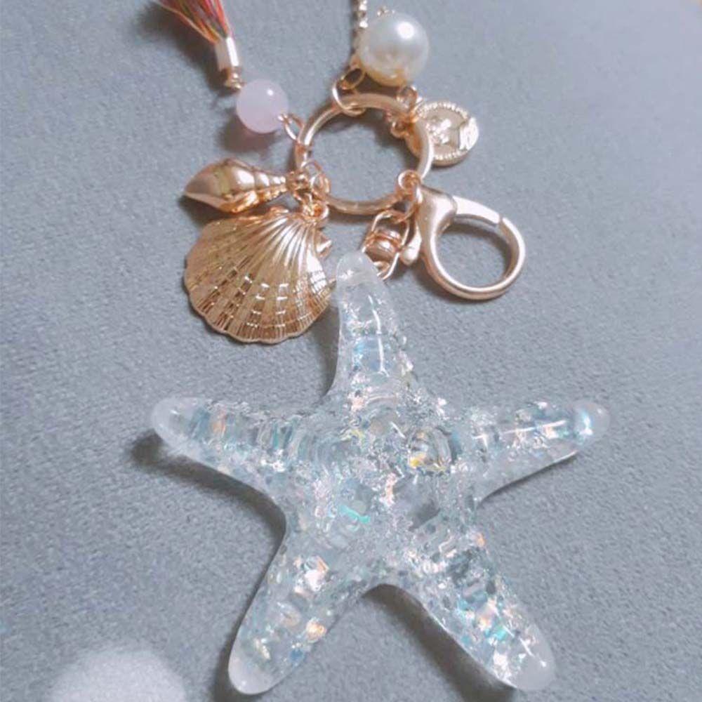Sea World Gift Pendant Shell Accessories Pearl Key Chains Key Ring Shell Keychain Starfish Keychain