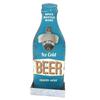 [P2074] - Blue 'Beer' Wooden Wall Bottle Opener (Ice Cold Beer Served Here) - 30x12 Cm