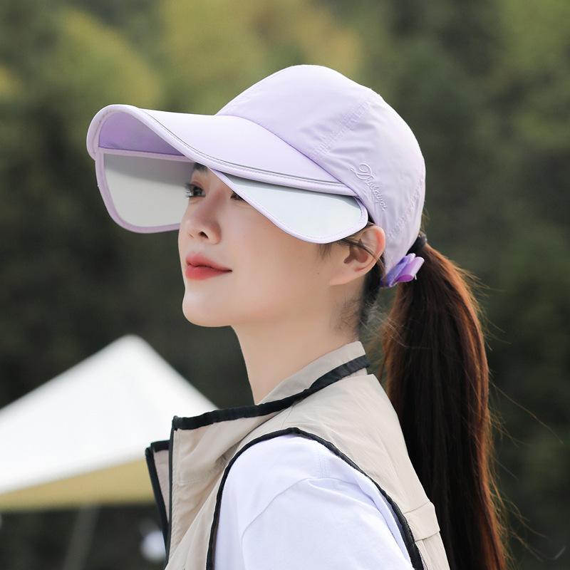 8543 Sunscreen hat Women's summer retractable big-brimmed sun hat Outdoor sports quick-drying waterproof duck tongue baseball cap