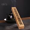 Bamboo Incense Box Retro Incense Burner Carved Incense Stick Holder Ash Catcher for Meditation Sleep Stress Relief Tea Room Decor
